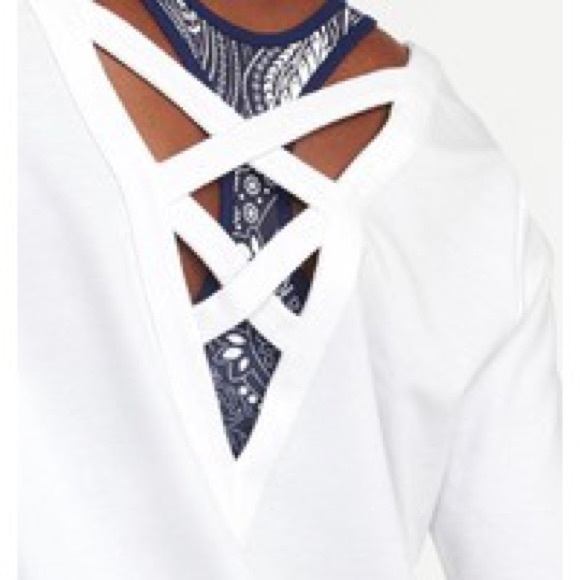 OLD NAVY LATTICE-BACKED SWEATSHIRT - Picture 6 of 8